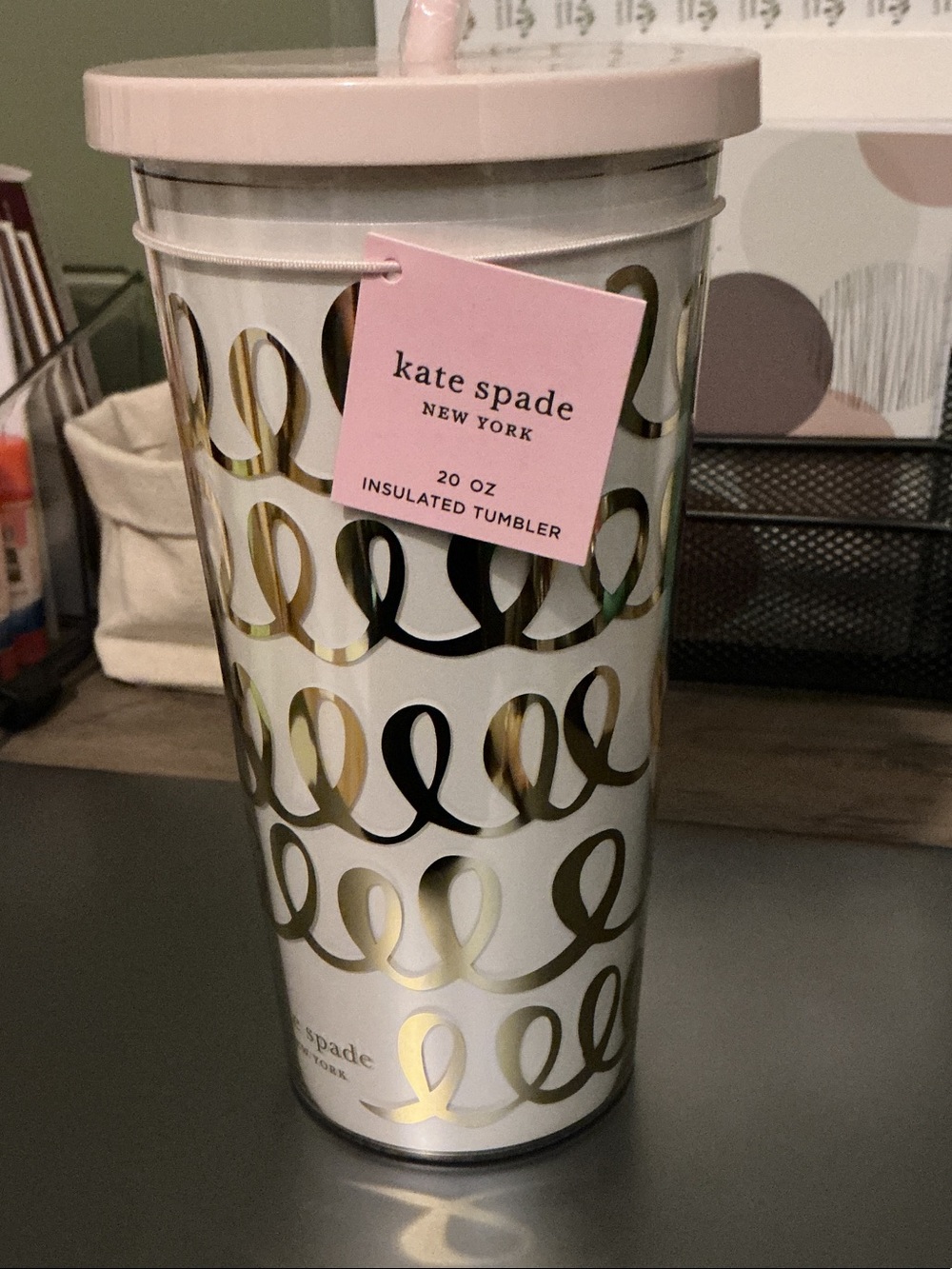 Kate Spade New York Heart Knot 20oz Insulated Tumbler NWT